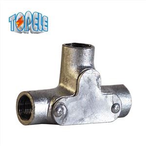 Dövülebilir BS4568 Boru Üç Yollu Kanal Muayene Tee Bağlantı Kutusu